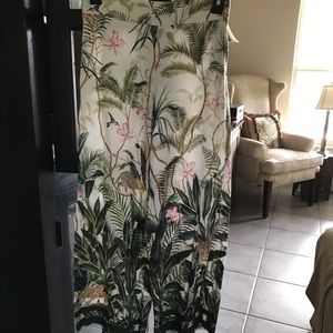 H&M Jungle Print High Waisted Flare Pants